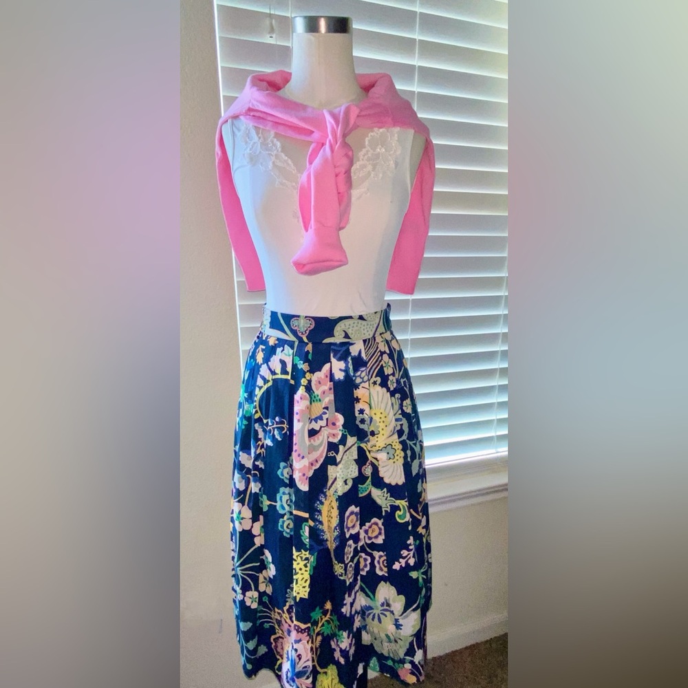Floral Blue Skirt